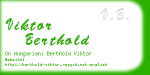 viktor berthold business card